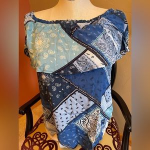 Maurice’s patchwork off the shoulder top